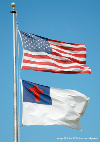 United States of America and Christian Flag